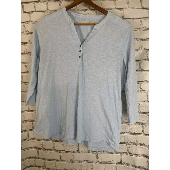 Chemisier Femme Daisy Fuentes Taille M - 100% Coton, Manches Longues, Col V, Multicolore, Très Bon état